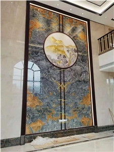 Afghanistan Black Jade Onyx Polished Wall Cladding Slabs